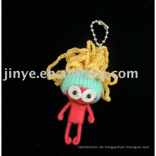 Mode handgemachte Voodoo Puppe Keychain Schnurpuppe